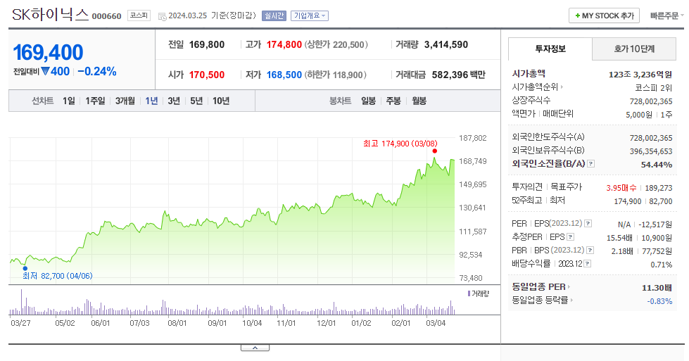 SK하이닉스 우량주 국내주식