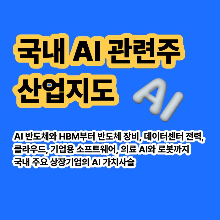 한국주식 국내 AI 관련주 산업지도